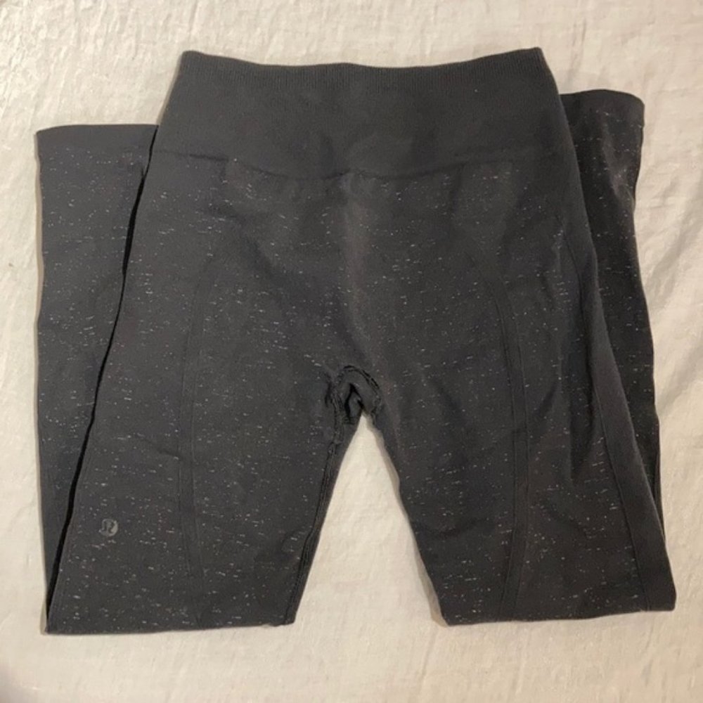❤️Lululemon HR Compression Leggings Grey Blue 8